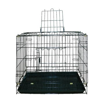 無牌 靜電烤漆折疊籠 雙門 2尺(62 x 48 x 57cm) 黑色 寵物籠  1個