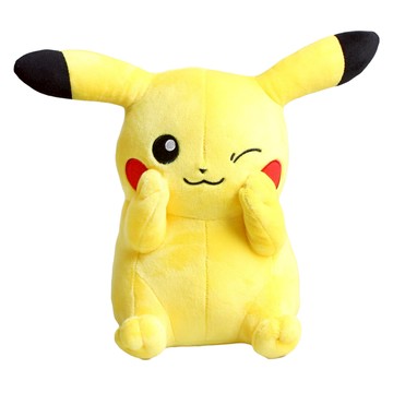 寶可夢 眨眼皮卡丘絨毛娃娃  1個  25cm  眨眼皮卡丘 黃色