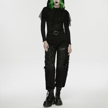 龐克自由民偵查兵做舊牛仔褲