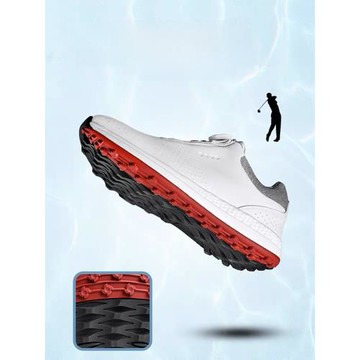 新款專業高爾夫男鞋男士防水防滑戶外運動鞋高爾夫訓練男鞋