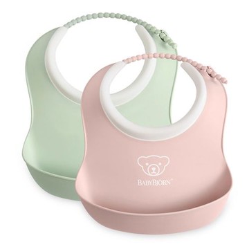 BabyBjörn 寶寶軟膠圍兜2入組 (3色選擇)