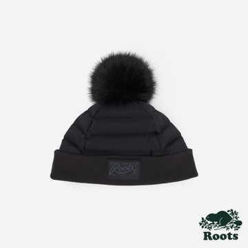 Roots 配件- PUFFER 毛帽-黑色