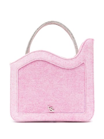 Le Silla - Gilda distressed-denim mini tote bag - women - Fabric - One Size - Pink