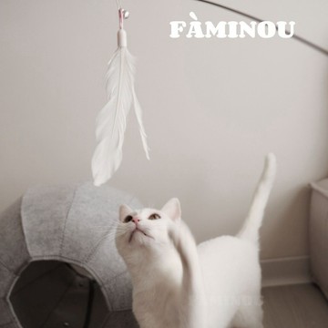 FÀMINOU．Hullu瘋狂逗貓棒 可替換頭 逗貓神器 寵物玩具 貓咪玩具 逗貓杆 逗貓桿