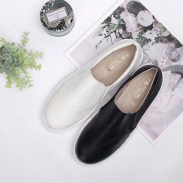 純色縫線壓紋懶人鞋 1BC75