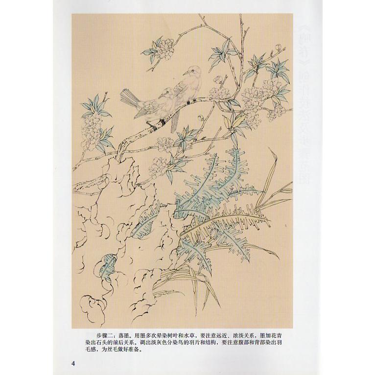 工筆花鳥　伝統中国画技法　中国絵画 工#31508;花#40479;　#20256;#32479;中国画技法