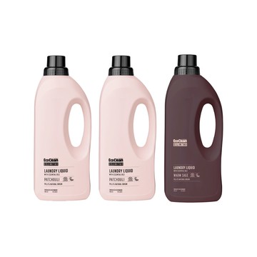 [唯有機]低敏植萃濃縮洗衣精900mL 三件組(木質調x2+森林調x1)