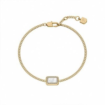 【FOSSIL】Raquel 方雅光影不鏽鋼手鍊-金色 JF04998710