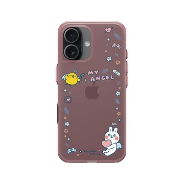 iPhone 17 Clear (相機按鈕) 晶醺玫 - 懶散兔與啾先生 Lazy Rabbit and Mr.Chu - My Angel