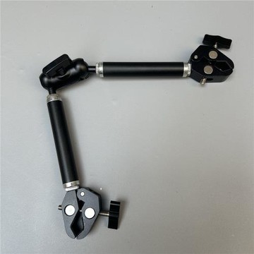 金屬蟹鉗夾延長桿360豌豆夾萬向云臺雙頭夾自拍桿固定夾可夾5cm