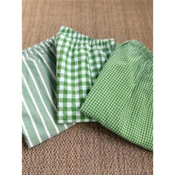 特大碼300斤日系條紋格子睡褲男女夏寬松情侶闊腿長褲懶人家居褲