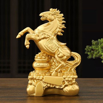 好物嚴選🎁新款馬到成功馬擺件招財玄關12生肖客廳辦公桌面高檔裝飾開業禮品BN