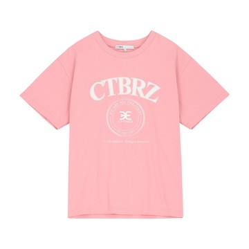 【CITYBREEZE】CTBRZ泡泡圓形印花短袖上衣 (2色可選_白色/粉紅)