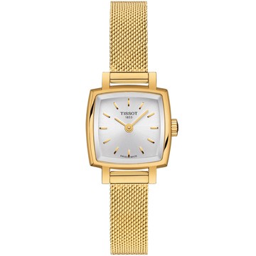 TISSOT 天梭 LOVELY SQUARE 動人心弦米蘭帶女錶-金/20mm T0581093303100
