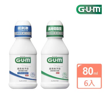 【GUM】牙周護理潔齒液80ml(6瓶組)
