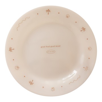 MYUMYU 沐慕家居 瓷玉餐盤 可微波可洗碗  1個  白色