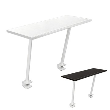 LOGIS 黑白任選80*30馬鞍皮桌上置物架 免打孔夾式層架【TT10】 黑