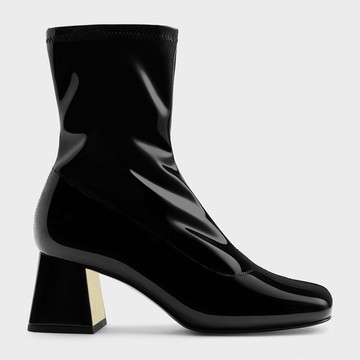 Jully 方頭粗跟短靴