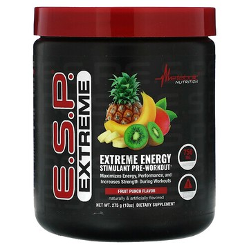 Metabolic Nutrition, E.S.P.鍛鍊前特強能量配方，混合水果味，10 盎司（275 克）