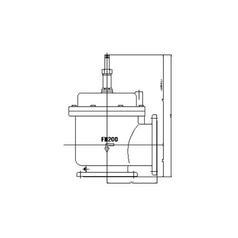FMバルブ製作所【FMバルブ 3型 200A】(アングル型) 定水位弁 取付
