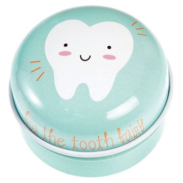 Rex LONDON 迷你乳牙收納盒  藍色  1個