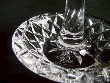 【老時光 OLD-TIME】早期二手捷克水晶玻璃戒指收納皿