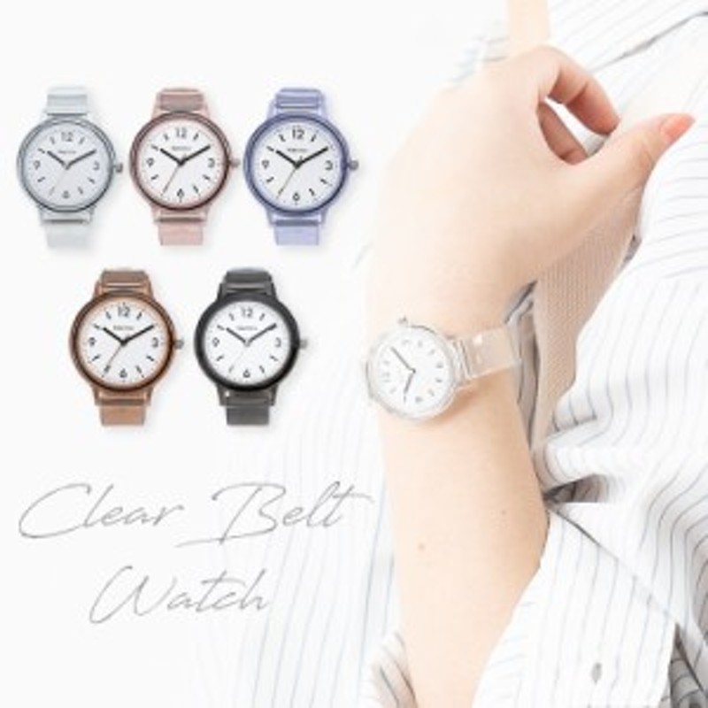 腕時計 レディース クリアベルト シンプルウォッチ カジュアル かわいい おしゃれ ブランド 代 30代 40代 見やすい 日本製ムーブ プレ 通販 Lineポイント最大1 0 Get Lineショッピング