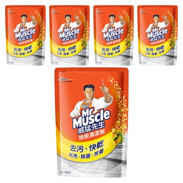 Mr Muscle 威猛先生 地板清潔劑補充包 清新檸檬  1.8L  5包