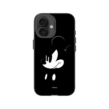 iPhone 16 Clear (相機按鈕) 酷墨灰 - 迪士尼-米奇 Mickey - 米奇黑設計