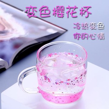 耐熱巴克冷變玻璃單層杯玻璃早餐杯家用咖啡牛奶杯辦公室玻璃水杯