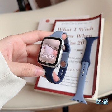 個性撞色 百搭暖色 適用於 Apple Watch 11 10 硅膠錶帶 9 8 7 SE 42mm 46mm 防水錶帶