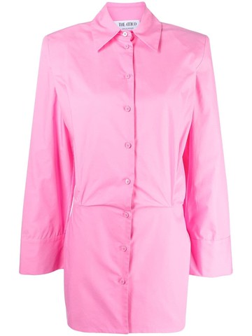 The Attico - Margot mini shirtdress - women - Cotton - 42 - Pink