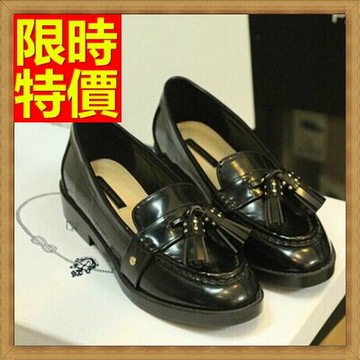 牛津鞋女皮鞋-鉚釘流蘇平底英倫女鞋子2色65y59【獨家進口】【米蘭精品】