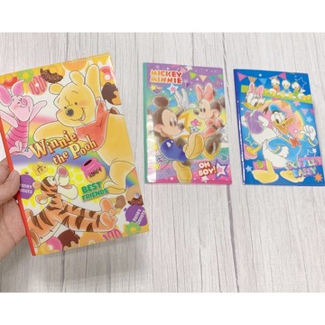 日本帶回 A211 迪士尼 維尼 唐老鴨 米奇 A5橫線筆記本附書套 備忘錄 筆記本 適合上課作筆記/上班開會做紀錄
