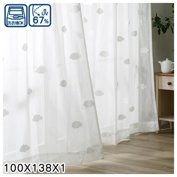 蕾絲窗簾 窗紗 LUVO 100×138×1 NITORI宜得利家居