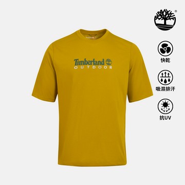 Timberland 男款黃色休閒短袖T恤|A41Z5CY1