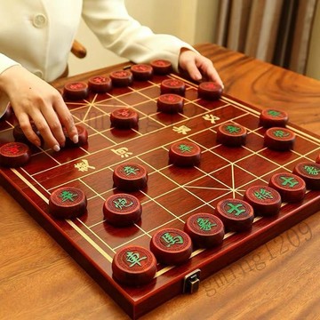 【高檔實木】新款 中國象棋 紅木象棋 紅花梨木象棋 大號象棋 成人學生適用 木質棋盤 象棋套餐 免運費