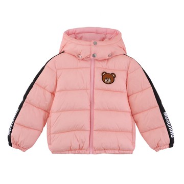 Moschino Kids 女嬰粉色連帽外套