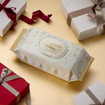 韓國ENBLANC 聖誕節慶金限量款 仙人掌 有蓋濕紙巾 68抽10包