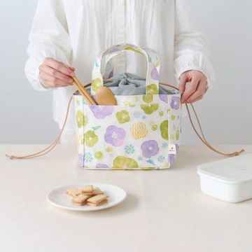 【印花樂】束口便當袋/玻璃海棠17號/丁香紫/經典新色IV