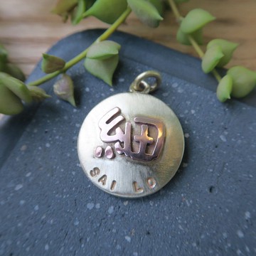 立體中文字 黃銅寵物名牌 - 狗牌 吊飾 鑰匙圈