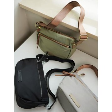 多隔層 好用實用 記憶防水布簡約單肩斜挎包 大容量輕便女包k