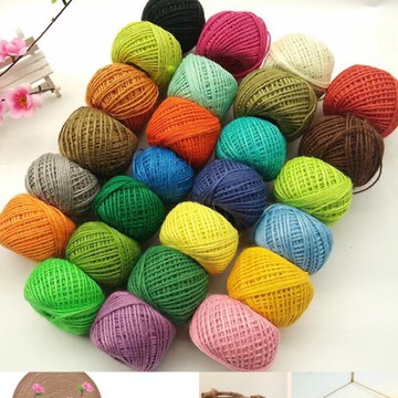 裝飾麻線 手工DIY麻繩  工藝品裝飾彩色麻繩/麻繩 麻繩 麻繩材料包 烙線