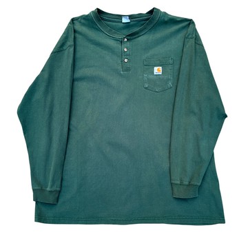 Carhartt 獵綠長袖亨利衫 3XL