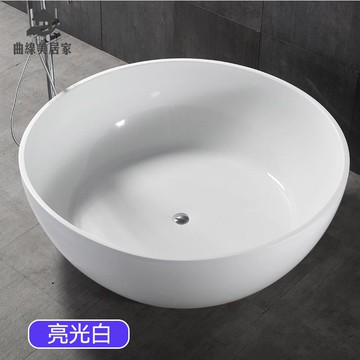 免運 可開發票 亞克力浴缸 獨立式圓形家用民宿酒店雙人浴盆Q112152