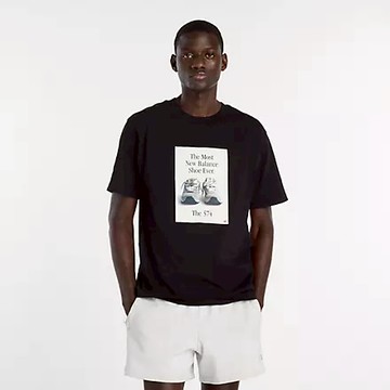 【NEW BALANCE】NB 上衣 短袖 T恤 黑 男 MT61B0WFBK