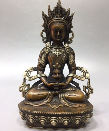 開光純銅度母佛像尼泊爾佛母密宗供奉神像保平安金屬工藝禮品