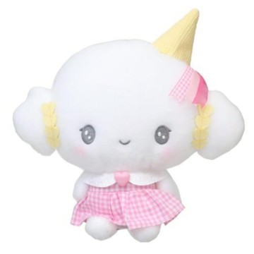 小禮堂 Sanrio 三麗鷗 小麥粉 絨毛玩偶娃娃 (格紋甜筒款)