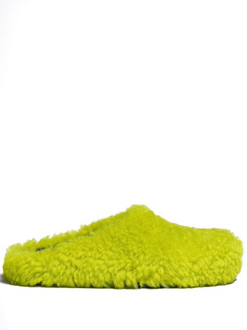 Marni - shearling slip-on slides - men - Rubber/Lamb Fur/Leather - 41 - Green