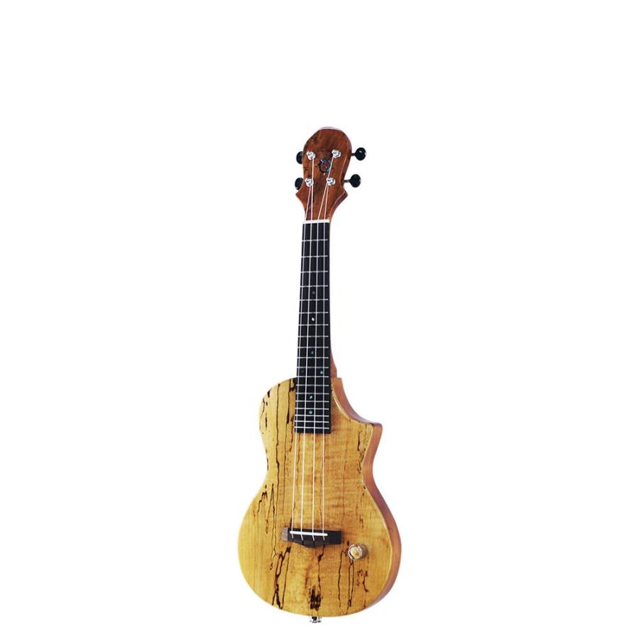 Big Island Ukulele HONU Electric Series スポルテッドメイプルトップ エボニー指板 EU-SMP-N EB